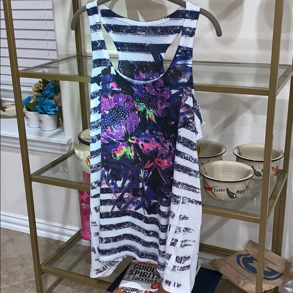 Floral Sharkprint Racerback Swing Tank